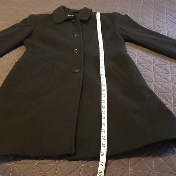 Womens black dress coat - Picture 4 of 10